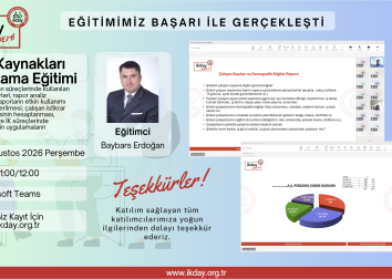 İnsan Kaynakları Raporlama Eğitimimiz Gerçekleşti