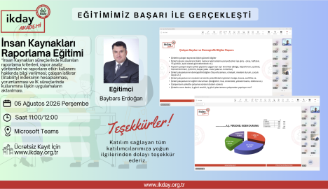 İnsan Kaynakları Raporlama Eğitimimiz Gerçekleşti