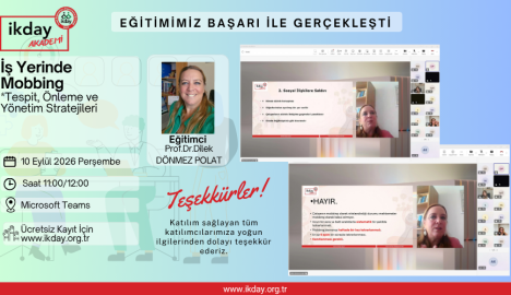 İş Yerinde Mobbing Eğitimimiz Gerçekleşti