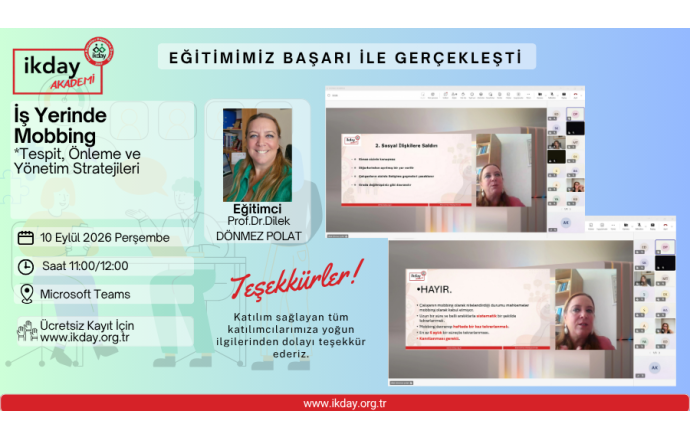 İş Yerinde Mobbing Eğitimimiz Gerçekleşti